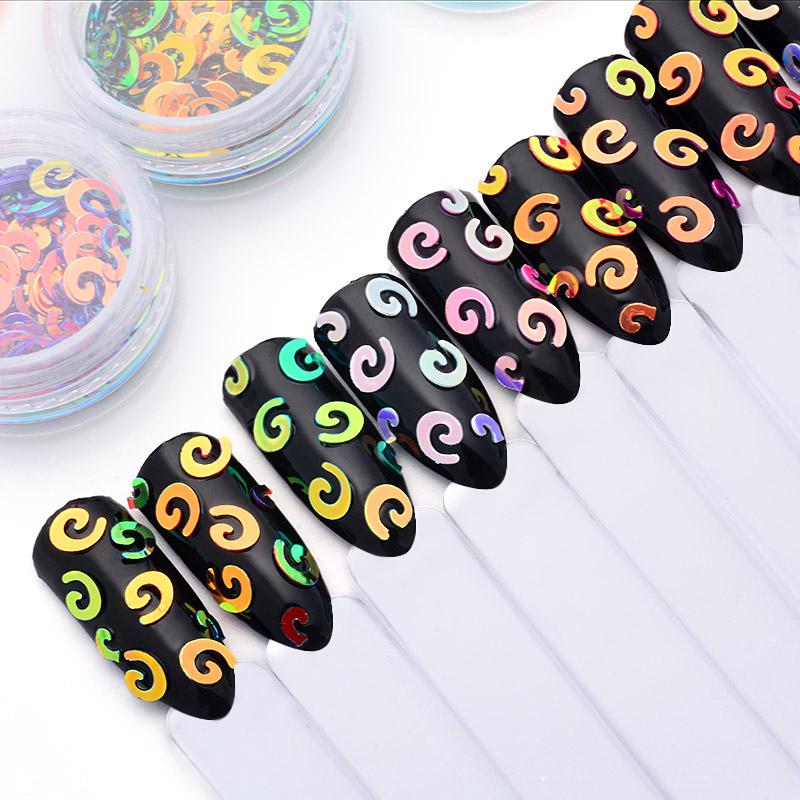 

Голографические блестки-хамелеоны для ногтей, пайетки E Word, дизайнерские наклейки, сделай сам, маникюр, художественный декор