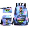 New Hacker Junior Starry Sky School Bag Three-piece Set 10 Heat Transfer Personalized Backpack Leisure Bag