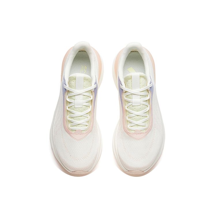 Anta Comfortable Versatile Shock Absorbing Lightweight Low Top Training Running Shoes Women sneaker White Green Pink 122215556-2