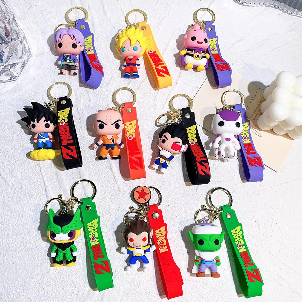 Adorable Q Dragon Ball Keychain Silicone Goku Figure Anime Cartoon Decor Gift