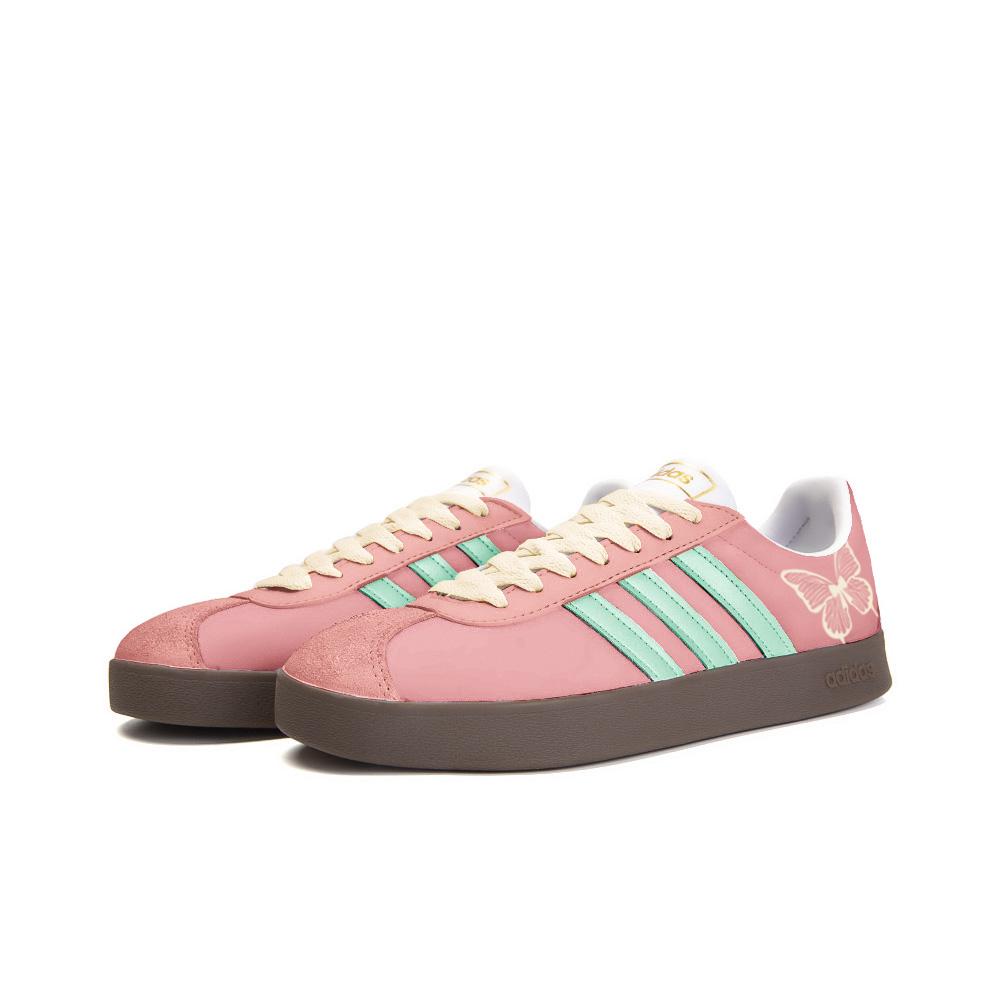 Adidas Neo VL Court 2.0 Slip Resistant Abrasion Resistant Low top Skateboard Shoes Unisex Rose Red ID6015(Team354-)