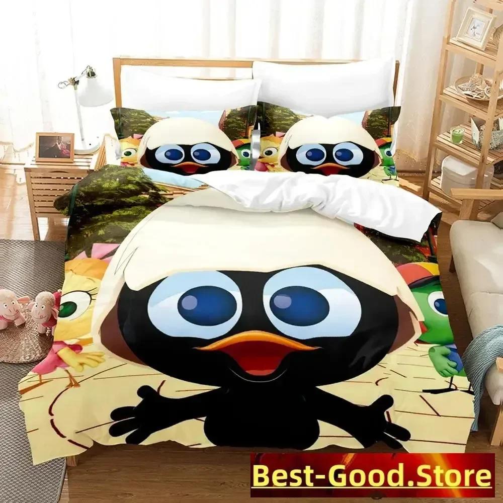 Cute Calimero Bedding Set Single Twin for Full Queen King Size Bed Set Aldult Kid Bedroom soft Duvetcover Sets Kawaii Bed