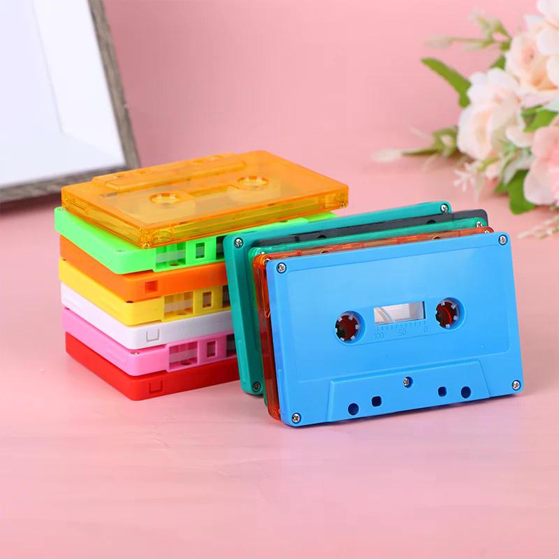 1Pc Color Blank Tape Case Audio Magnetic Audio Recording Cassette Tape Shell Empty Reel To Reel Cassette(no Tape Core)