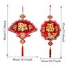 Handmade New Year Fu Character Pendants Flocking Red Fu Hanging Ornament  Spring Festival