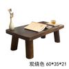 Japanese Burnt Paulownia Minimalist Tatami Stand Solid Wood Bay Window Desk Handcrafted Window-Side Table