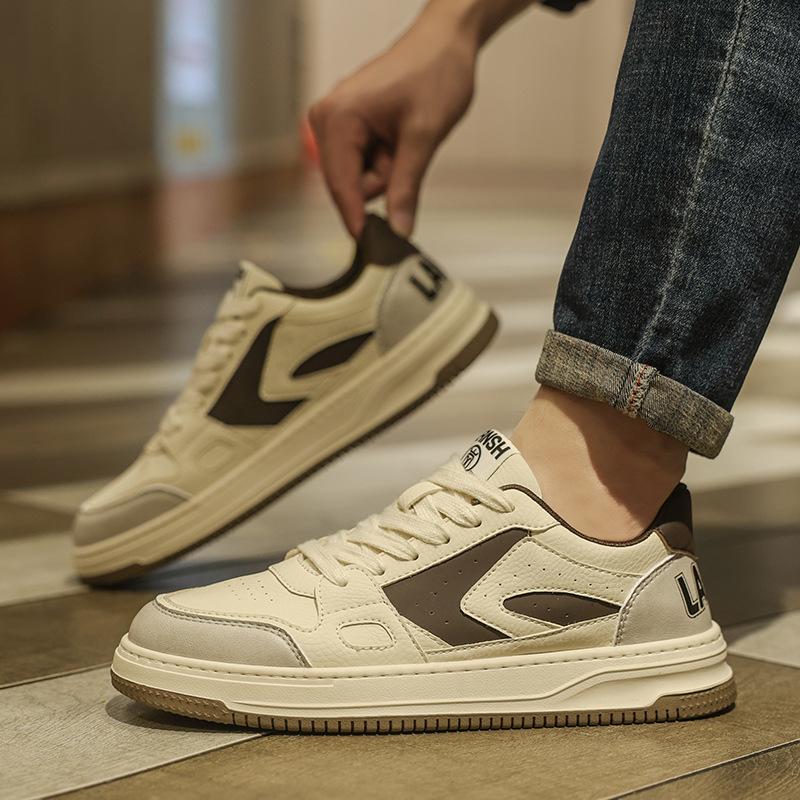 High-quality Leather Men's Shoes 2025 Autumn New Sports and Leisure Shoes Trendy Fashion Versatile Niche Board Shoes Men