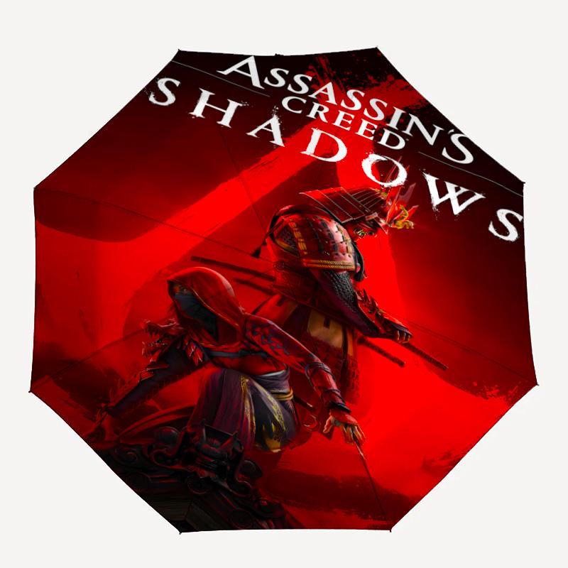 1pc Assassin's Creed Umbrella, Sun Protection, And UV Shielding. It Has Eight Sturdy Ribs for Outdoor Use And Perfect As a Holiday Gift