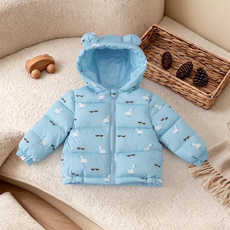 Kids' Colorful Cartoon Padded Jacket - Short Down-Style Coat for Boys and Girls