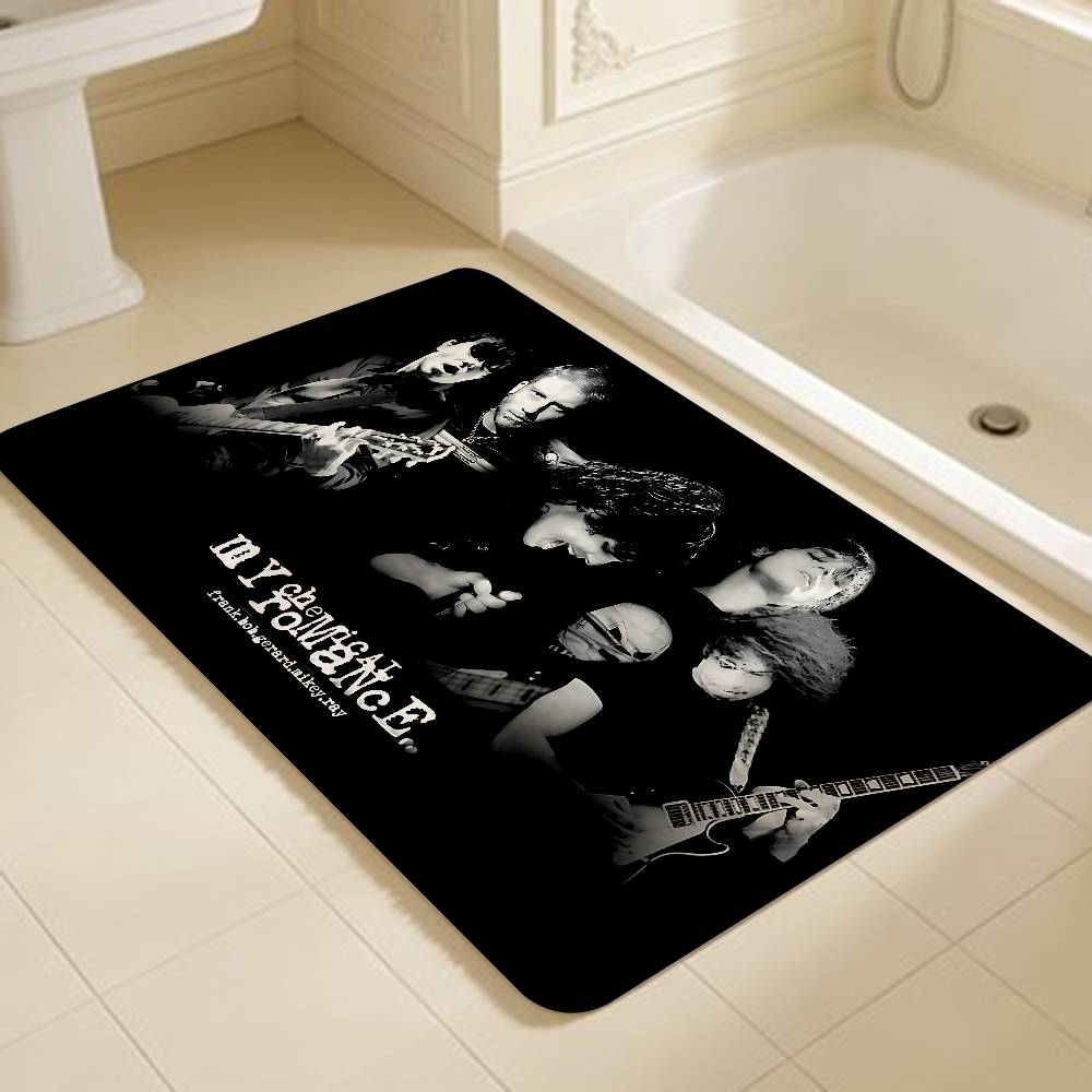 Emo Band My Chemical Romance Rock Band Floor Mat Rectangle Anti-slip Home Soft Badmat Front Door Indoor Outdoor Mat Welcome