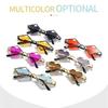 Heart Shape Sunglasses For Women Irregular Shape Gradient Color Lenses Metal Frame  Personality Sun Glasses Hip-Hop Eyewear