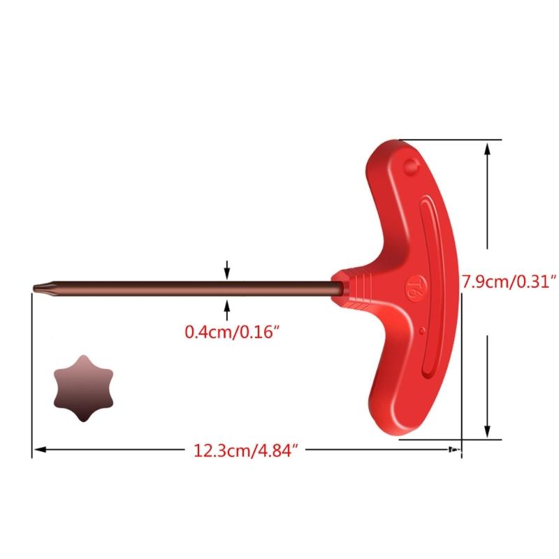 Schraubenschlüssel Torx-Schlüssel Werkzeug Maschinenschraube T-Griff Schraubenschlüssel Sicherheitsschraubendreher Schraubenschlüssel Mechanisches Reparaturwerkzeug