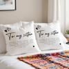 Sister Pillow Covers 18x18, To My Sister Gifts, Sister Gifts from Sister Brother, Big Little Sister Gifts, Best Sister Gifts, Birthday Gifts for