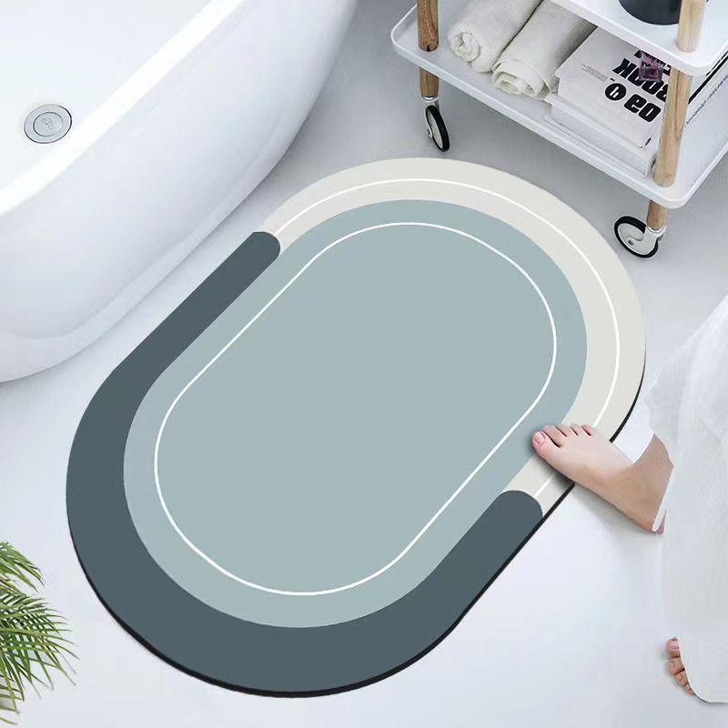 Simple Bathroom Mat Strong Absorbent Diatom Mud Mat Household Bathroom Dirty and Wear-resistant Quick Dry Non-slip Mat
