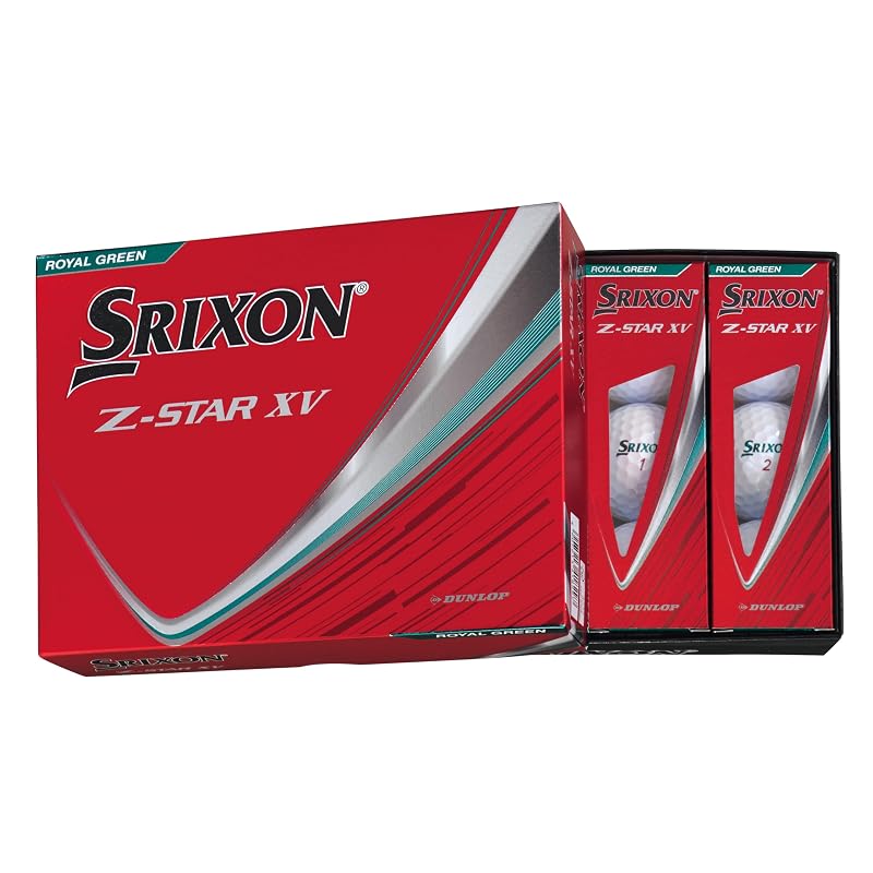 Dunlop SRIXON Z-STAR XV Golf Balls, 2025 Model, 1 Dozen (12 Balls), Royal Green
