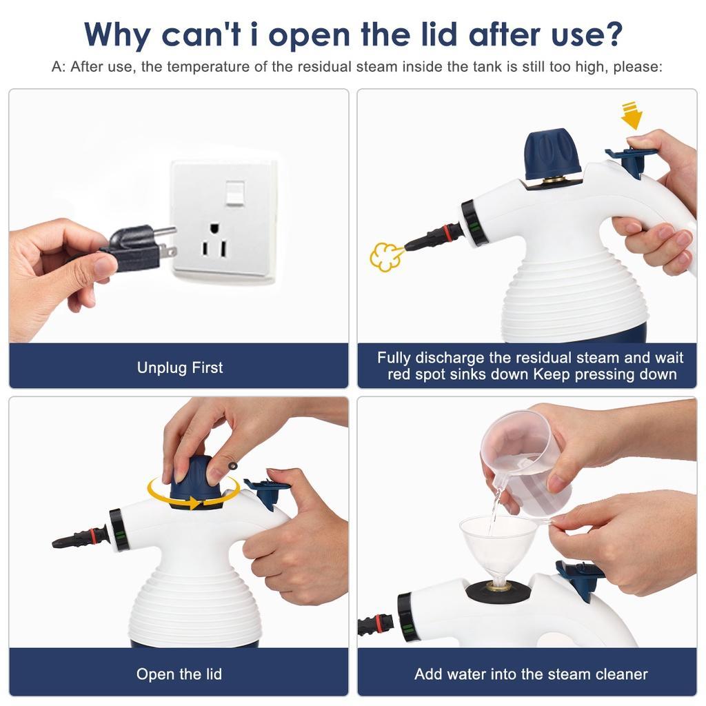 9 τεμ. 3,5Bar Ηλεκτρικό ατμοκαθαριστικό χειρός πολλαπλών χρήσεων με αξεσουάρ για καναπέ σπιτιού Χαλιά λεκέδων Κουρτίνες Καθίσματα αυτοκινήτου 1050W