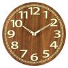 Wooden Glow In The Dark Clock, 12 Inch Silent Non-Ticking, Energy-Absorbing Luminous Wall Clock For Bedroom Living Room-A87Q