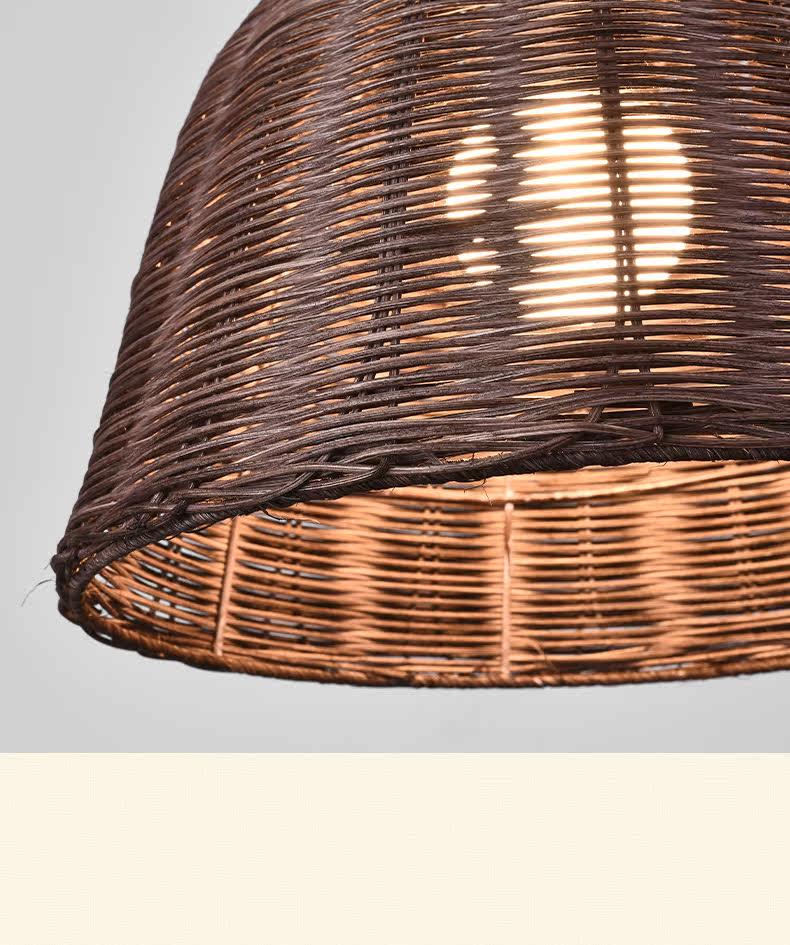 Retro Wicker Pendant Light: Rattan Straw Hat Lampshade for Dining Rooms, Guesthouses, Hotels, and Shops