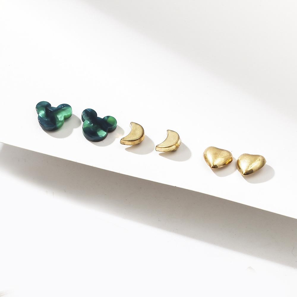 Sleek Geometric Alloy Drop Earrings Simple Minimalist Jewelry Electroplated