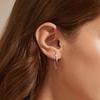 Fashion 925 Silver Plain Simple Cross Stud Earrings Jewelry 18K Gold Plated Tassel Chain Stud Earrings for Women