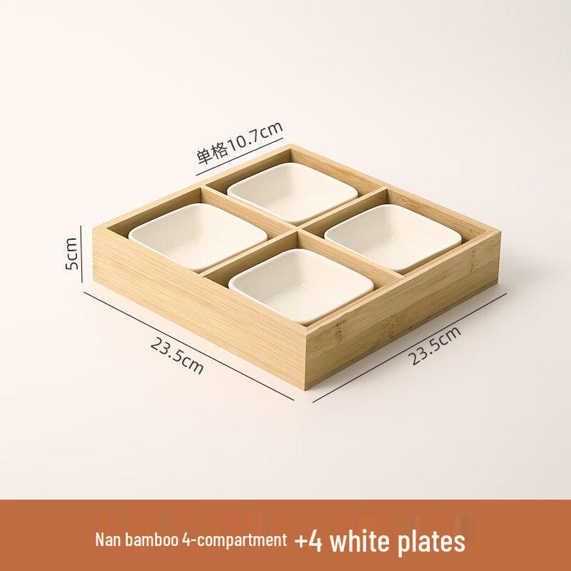 Xihe Bamboo Tea & Fruit Serving Tray Set