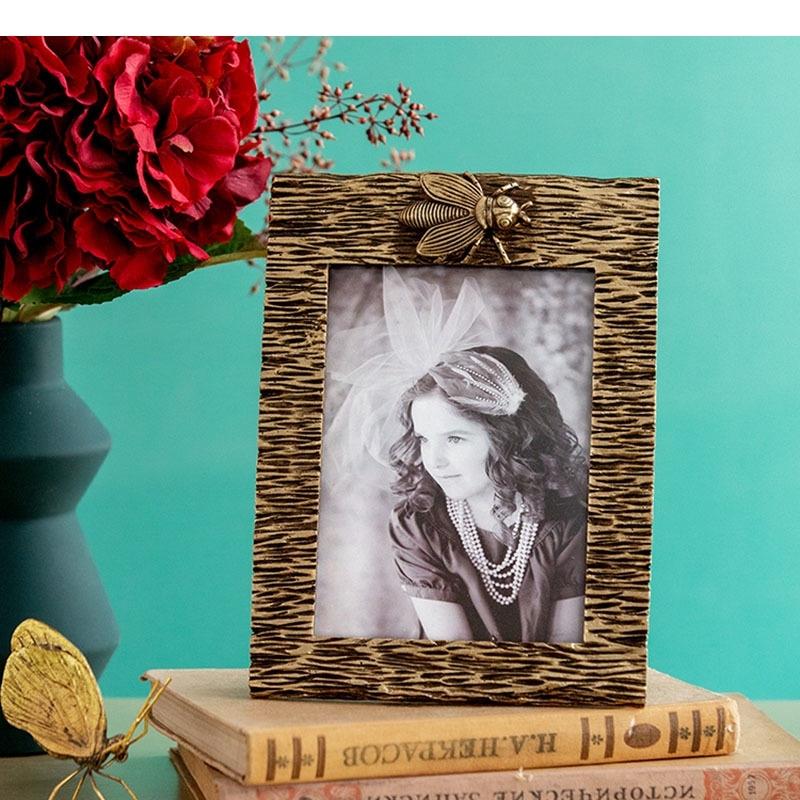 6/7 Inch Gold Plated Photo Frame High Quality Pictures Frames Figures Portrait Framed Art Modern Decor Wedding Anniversary Gifts