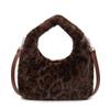 Leopard Print Plush Handbag Women's New Fashion Autumn and Winter Texture Wool Bag Versatile Chain Messenger