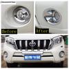 Front Rear Fog Lights Lamps Ring Cover Trim For Toyota Land Cruiser Prado FJ150 2014 - 2017 ABS Chrome Accessories Interior Kit