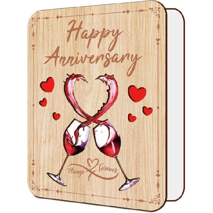 FREEBLOSS Love Heart Wooden Cards Sunflower Thank You Greeting Card Birthday Cards Memorable Wooden Keepsake Cards Of Any Occasion for Family Friends ура