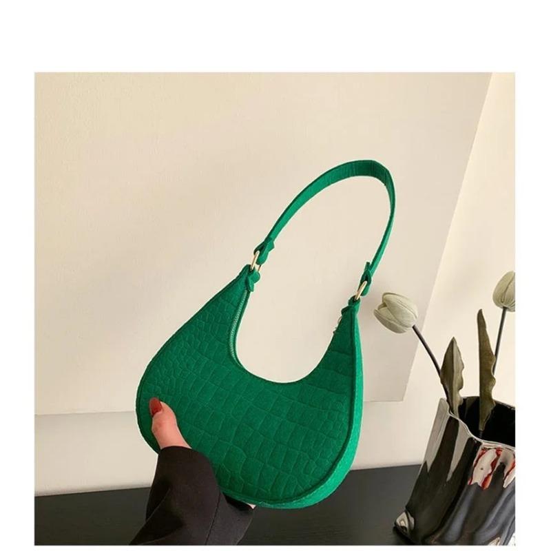 Neue Achseltasche Lässige Ein-Schulter-Handtasche Damen Unifarbene Handtaschen