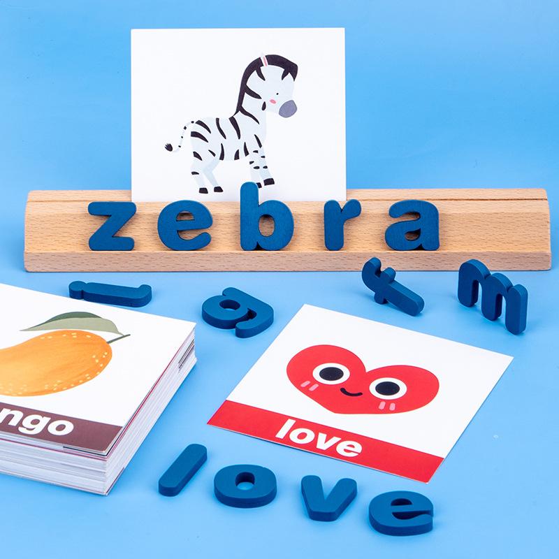 Children's early education English alphabet learning cognitive spelling Children's parent-child games Puzzle development Enlightenment toys