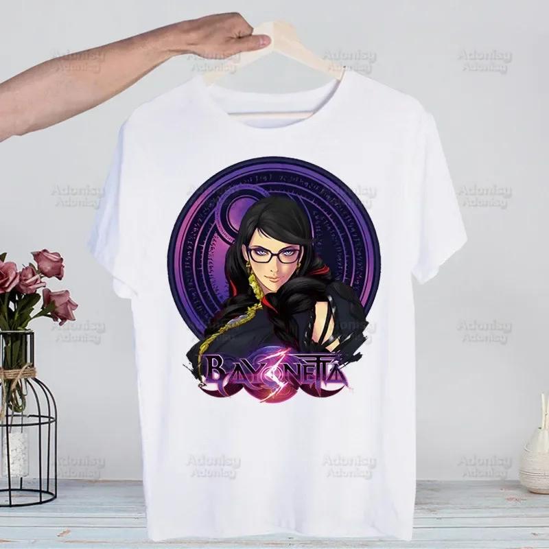 Game Bayonetta Harajuku T-shirts Summer Men/Women Hip Hop Funny Print Tshirt Streetwear T Shirt Short Sleeve Tee Top