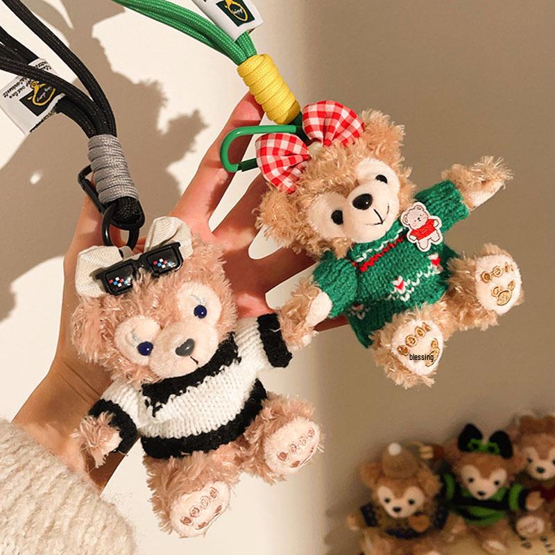 ShellieMay Duffy Bear Plush Keychain Pendant – Cartoon Doll & Backpack Ornament, Ideal Couple Gift