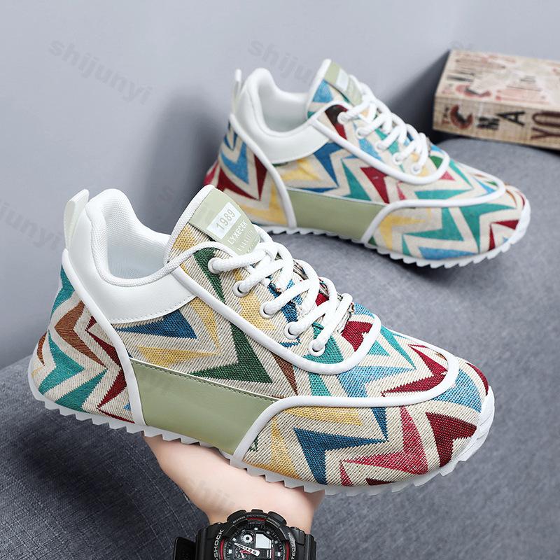 Chunky Sneaker Men's Causal Shoes Anti Slip 2025 Mixed Color Platform Luxury New Designer Walking Sneakers Plus Size 45 46 47 48