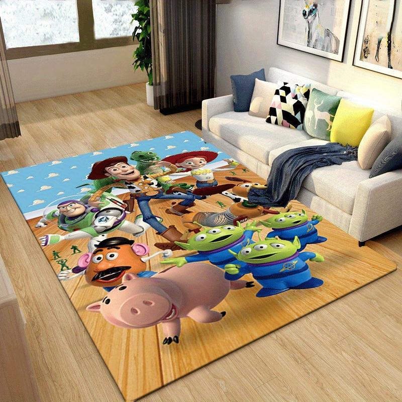 1pc Toy Story Pattern Area Rug Soft Flannel Floor Mat for Living Room,Office,Bedroom and Carpet,Sofa Coffee Table Floor Mat