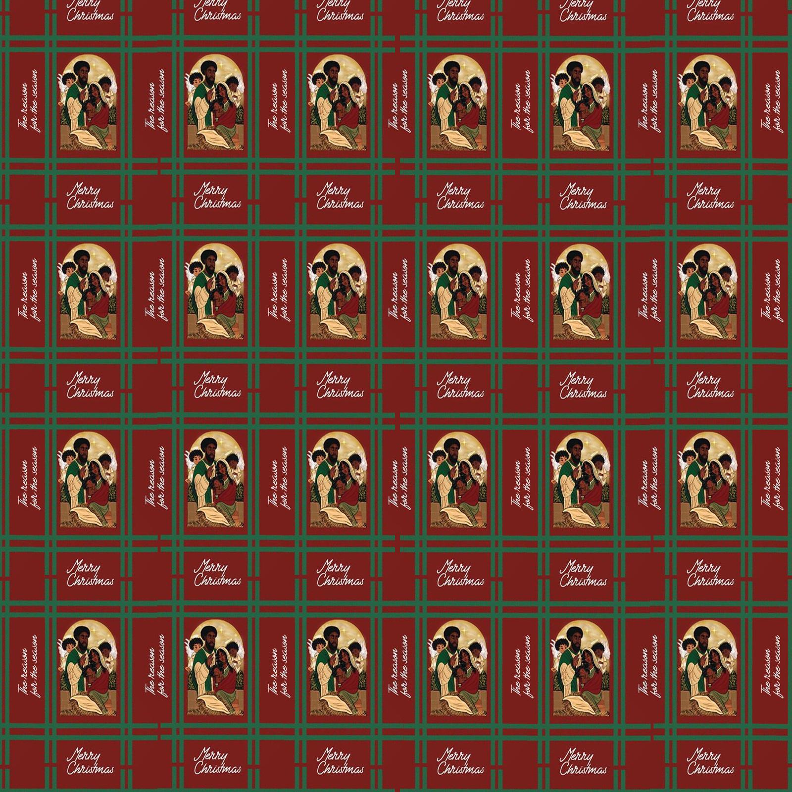 

Home For The Holidays Black Santa Wrapping Paper,Fun Christmas Gift Wrapping Paper One Size