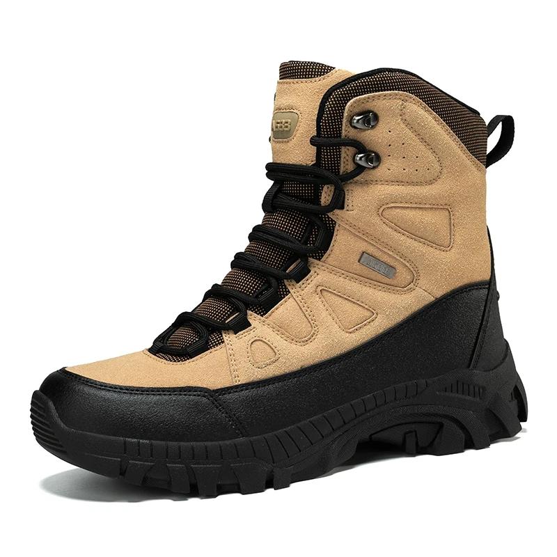 Fashion Men Tactical Boots Lace Up Military Army Boot Unisex Work Hiking Shoe Desert Waterproof Brand Climbing Shoe Male Ankle Size Plus