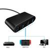 Wii U GameCube Controller Adapter, 4 Ports GameCube Converter Compatible with Nintendo Wii U Super Smash Bros/ Switch/ PC/ Mac.
