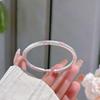 Sterling Silver 9999 Enamel Gourd Flower Twisted Bangle for Women - New Chinese National Style Bracelet