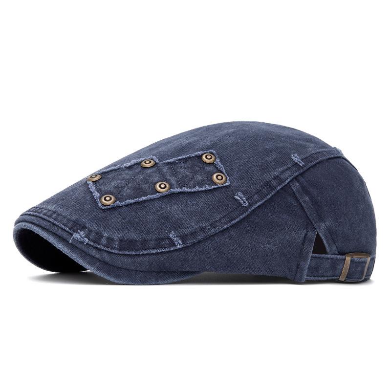 Spring Summer Cotton Newsboy Caps For Men Women Flat Painter Beret Hat Adjustable
