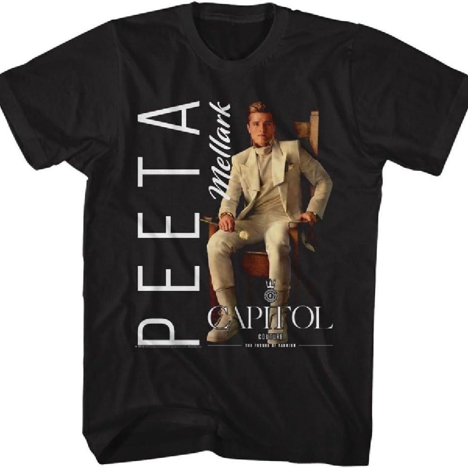 

Голодные игры - Мужская футболка с коротким рукавом Capitol Couture Пита XXXXXL чёрный