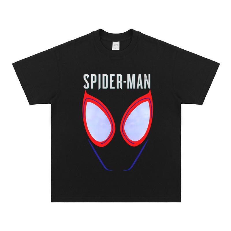 

SpiderMan Into the SpiderVerse Minimalist Eyes TShirt Oversized Cotton Y2K Streetwear Retro Hip Hop Fashion for Men Women M