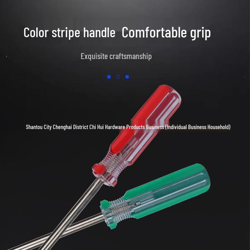 6mm Crystal Screwdriver: Magnetic Phillips & Slotted, Color Strip Design