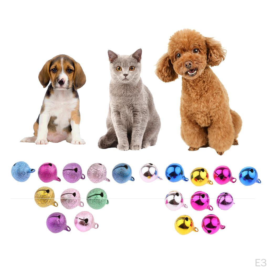 10Pcs Colorful Christmas Bells Charms Pet For Jewelry Making Kids Children Crafts - Frosted,