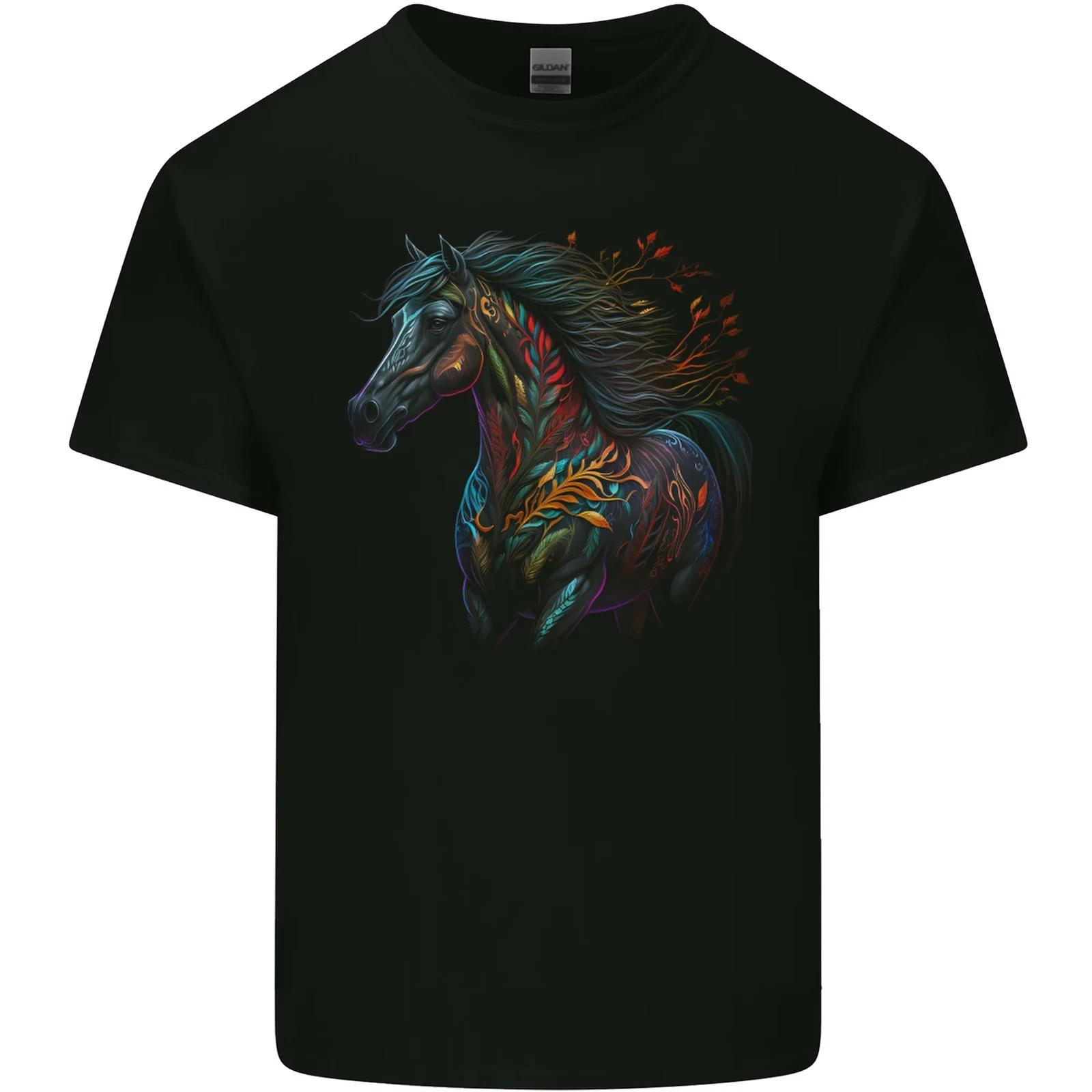 A Colourful Horse With Fantasy Markings Kids T-Shirt Childrens 4XL