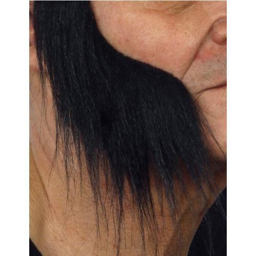 Rouflaquettes Longues Noires Adulte - Accessoire De Déguisement - Patch Anti-allergies Autocollant