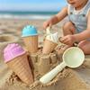 Dual Purpose Ice Cream Cone Sand Snow Molding Tools, Childrens Outdoor Beach Sandbox Play Toy Set Mold Kit for All Season Play