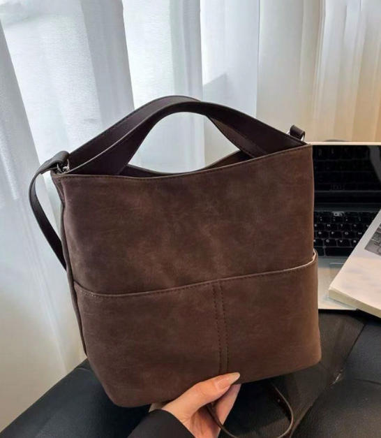 

Large Capacity Crossbody Bag, Shoulder Bag, for Commuting, Daily Use and Shopping, Tote Bag кофейный