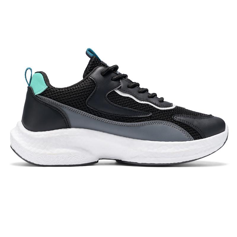 Oulylan New Men's Mesh Casual Sports Shoes Fashionable Versatile Comfortable Breathable Shoes With Leather Single Shoes