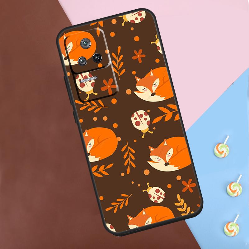 Autumn Leaves Fall Fox Case For Xiaomi POCO M6 Pro X3 X5 X6 Pro F3 F5 M5s Mi 14 Pro 13 13T 11T 12T 12 Lite Cover
