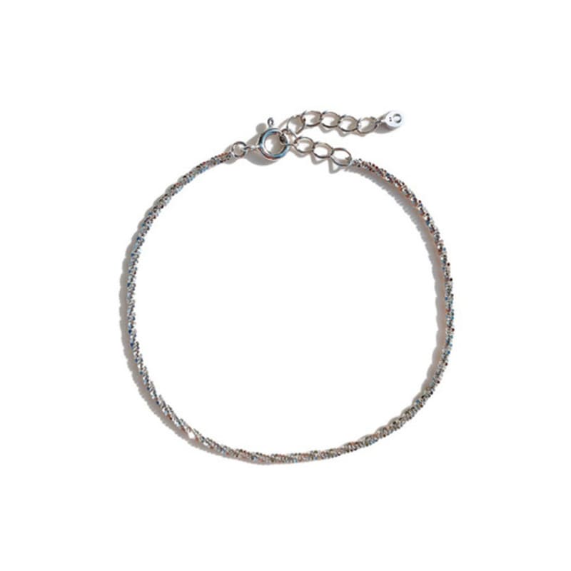 

ozel Silver925 ITALY CHAIN Bracelet PS005B White Gold